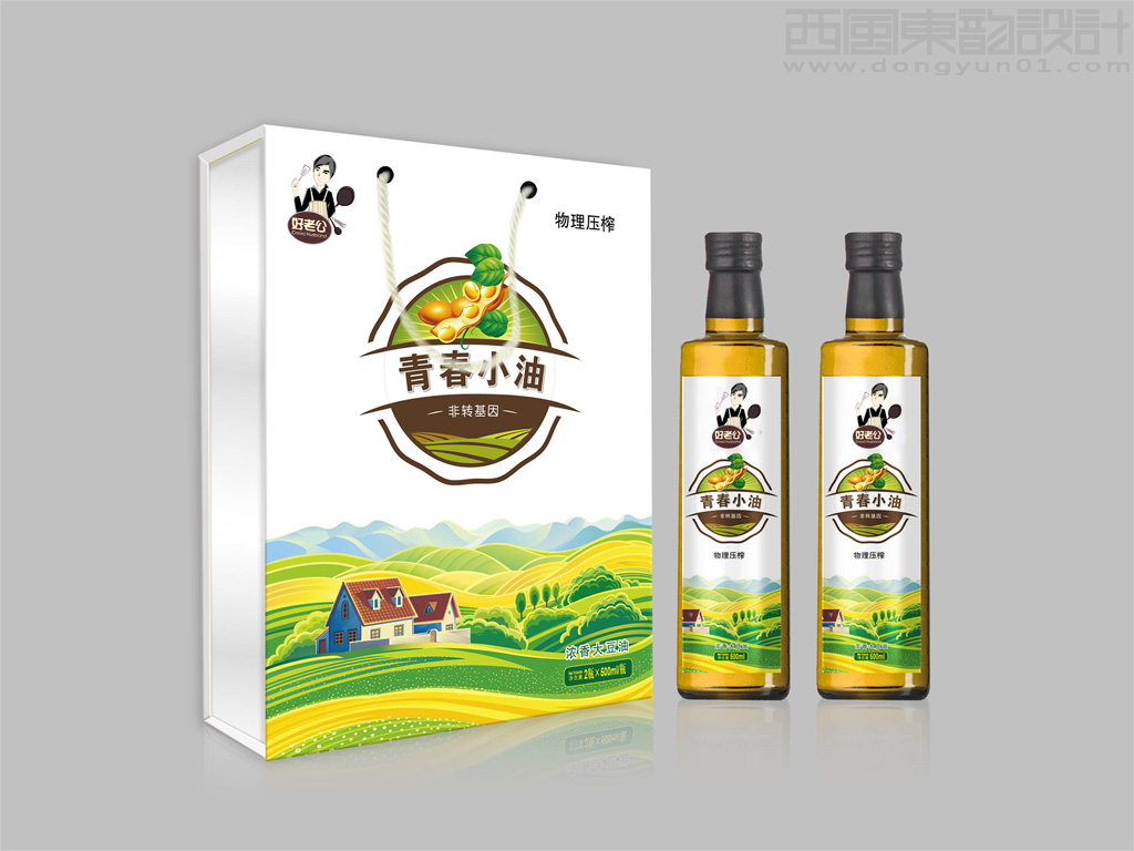 黑龍江好老公食品有限公司好老公青春小油大豆食用油包裝設(shè)計(jì)