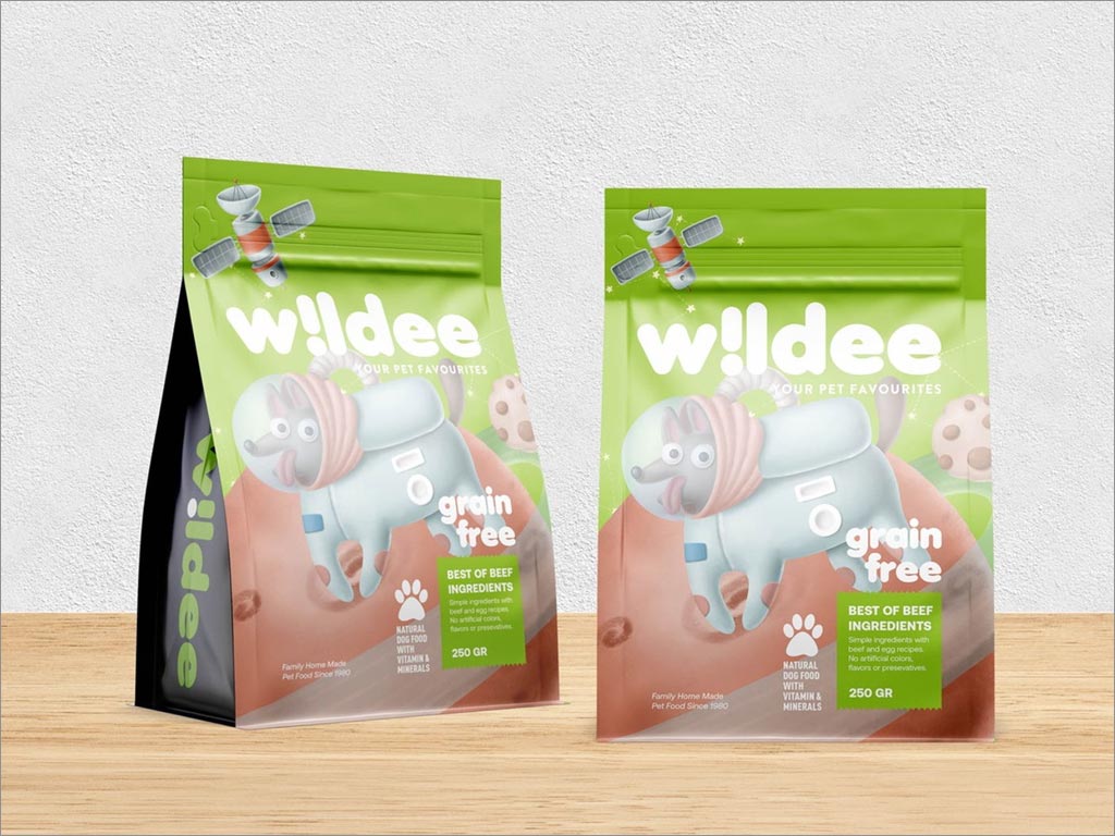 印度尼西亞Wildee牛肉成分狗糧包裝設計